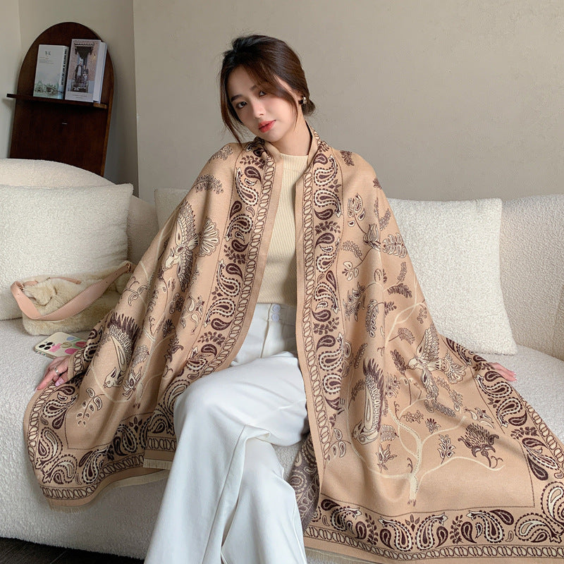 2022 New Air-Conditioned Room Shawl Outer Winter Ethnic Style