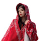 Ethnic Style Hooded Cape Shawl Lady Thickened Warm Lijiang Tibetan Desert Travel Red Hooded Cape