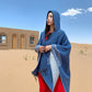 Double-Sided Ethnic Cape Scarf / Travel Outer Wear Large Shawl Imitation Cashmere Lady'S Geometric Pattern Fringed Cape
